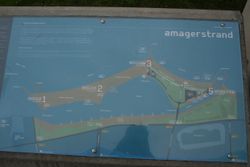 Amagaer strandpark Kaupmannahfn - Skilti